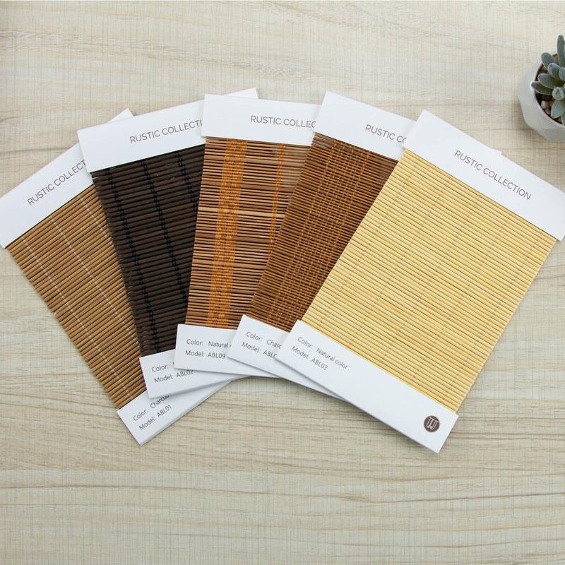 Rustic Natural Bamboo Shades Sample Book