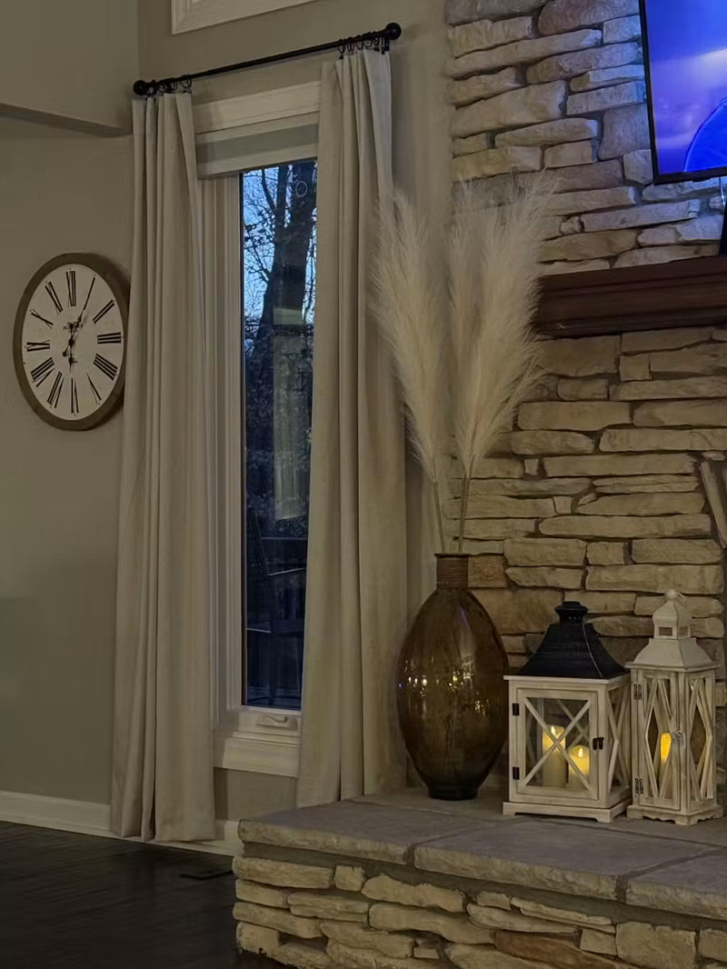 Camila Linen Curtains Pleated
