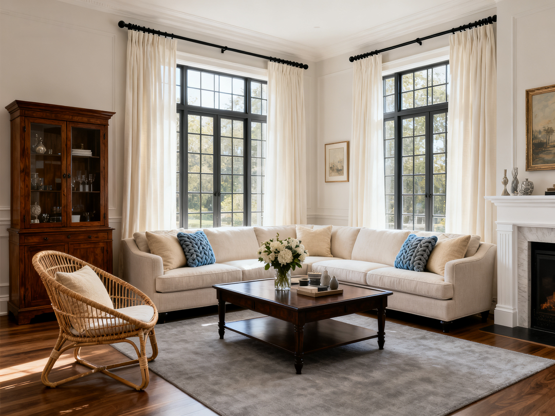 Living Room Linen Curtains