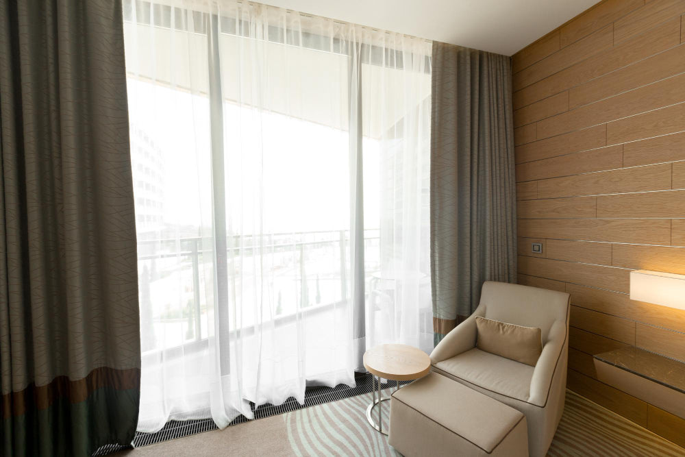 Linen curtains bedroom