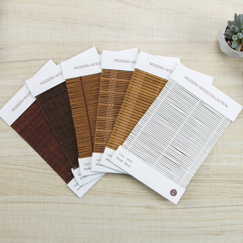 Modern Wood Natural Bamboo Shades Sample Book