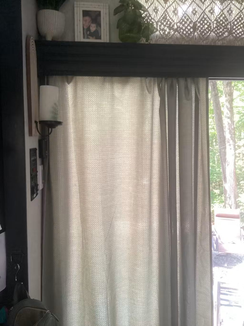 Blanche Waffle Pattern Curtains Alternate