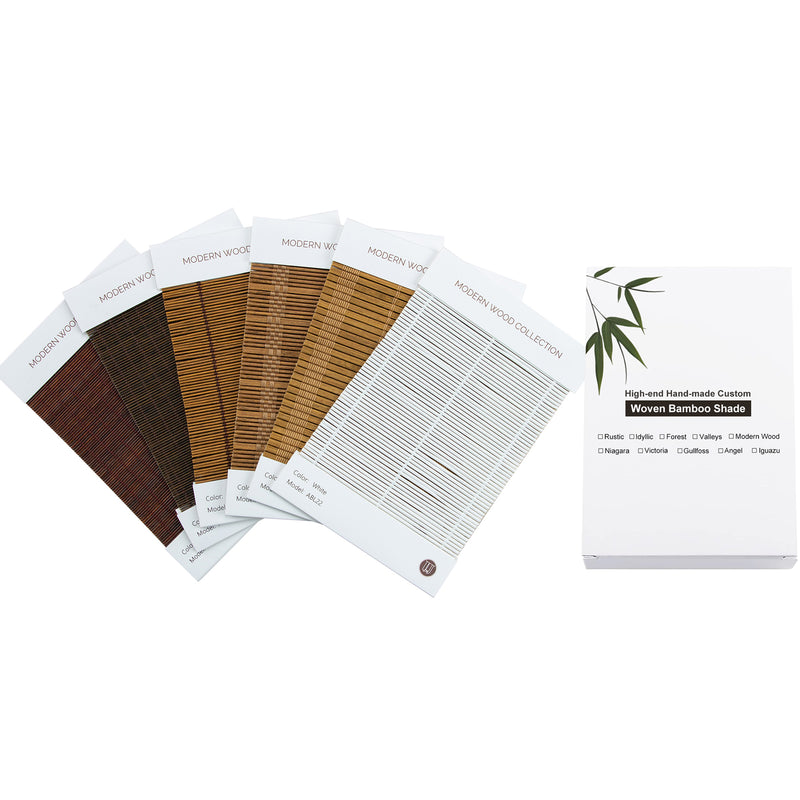 Modern Wood Natural Bamboo Shades Sample Book