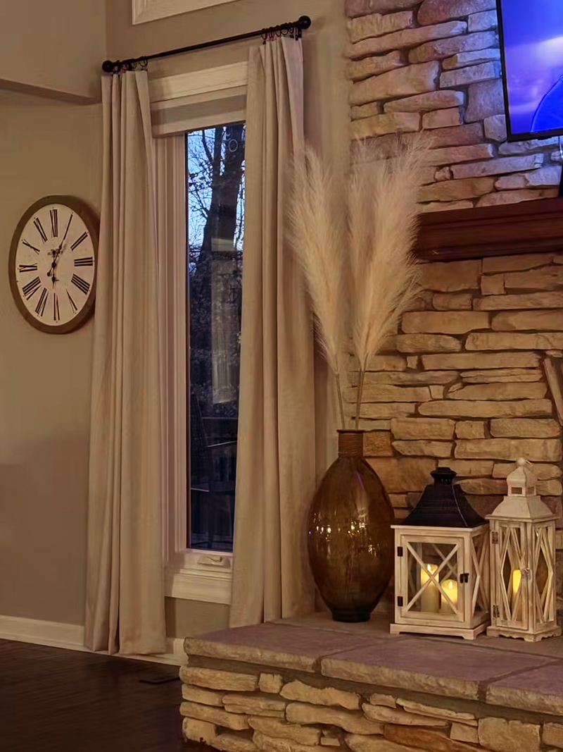 Camila Linen Curtains Pleated