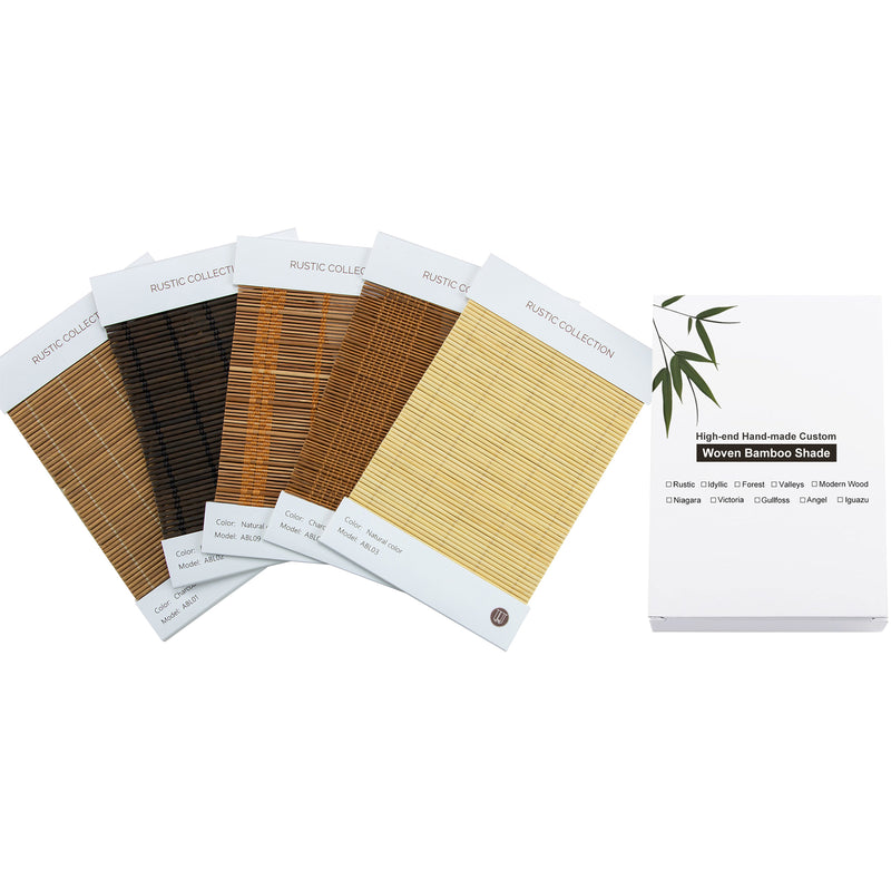 Rustic Natural Bamboo Shades Sample Book